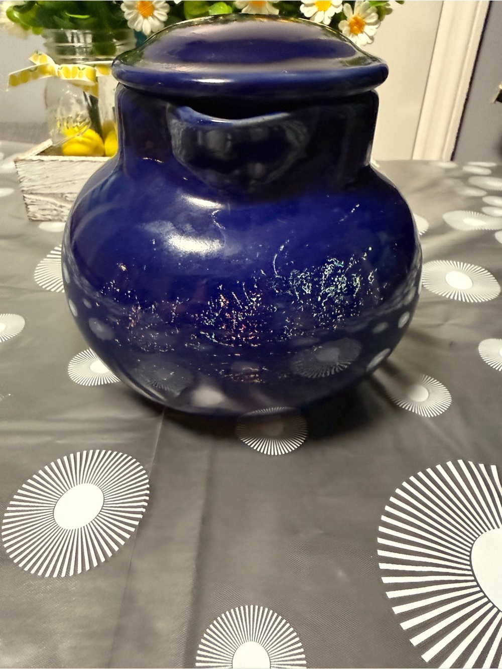 Vintage Christian Ridge Pottery Blue Cupper Coffee Carafe - Picture 2 of 7
